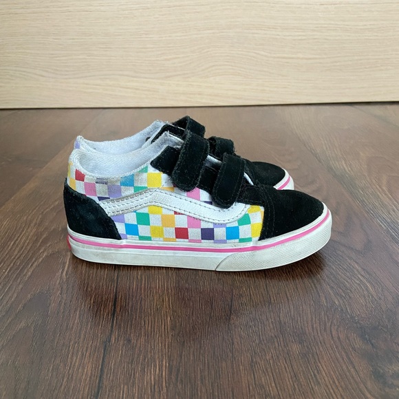 Vans Other - Toddler girl rainbow checkered Vans sneakers